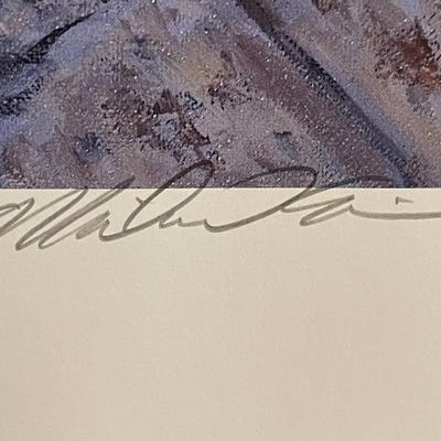 Mountain Guardians Lithograph by Michael Sieve Artist Signed 758/950 18" x 24" Unframed Shipped in a Tube.