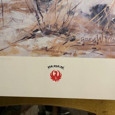 First Snow Deer Lithograph Artist Signed 758/950 18" x 24" Unframed Shipped in a Tube.