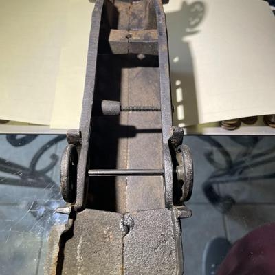 Vintage Heavy Black Cast Iron Metal Double Decker Passenger Bus 11-1/4" Long x 4" Tall in Good Preowned Condition.