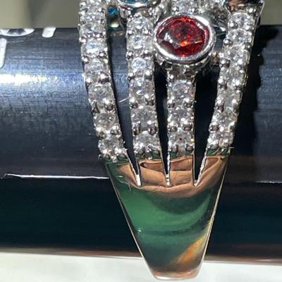 (Ring # 2) Sterling Silver .925 Fashion Ring Size 9 in VG Never Worn Condition.