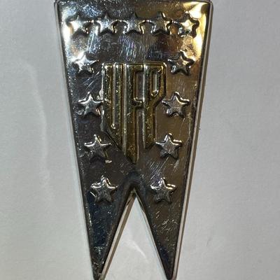 Lot #7 Star Trek Sterling Silver .925 (Dated 1992) Insignia 2-3/4" x 1-1/2" as Pictured.