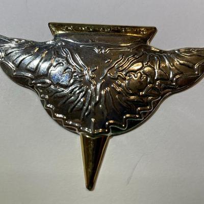 Lot #5 Star Trek Sterling Silver .925 (Dated 1992) Insignia 2-1/4" x 3-1/4" as Pictured.