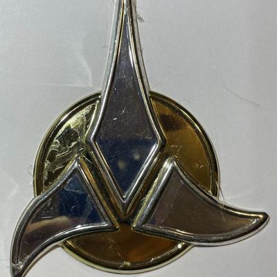 Lot #3 Star Trek Sterling Silver .925 (Dated 1992) Insignia 2-5/8" x 3-1/8" as Pictured.