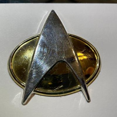Lot #1 Star Trek Sterling Silver .925 (Dated 1992) Insignia 2-1/4" x 2-3/8" as Pictured.