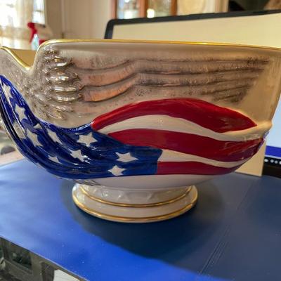 Very Rare Lenox Freedom's Heritage Bowl 2003 Hand Painted Limited Edition 20/2500 11" in Diameter & 6" Tall Superbly...