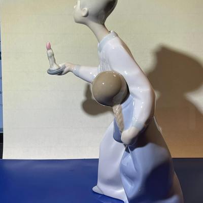 Vintage Lladro “Boy in Night Shirt Holding Candle” Figurine #4874 in VG Preowned Condition.