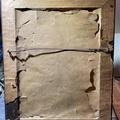 Antique Young Girl Photograph taken in 1917 Encased in an Old Wooden Frame (Frame Size 8" x 10").