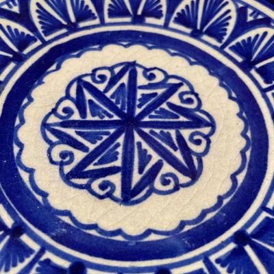 Early 19th Century Antique Moroccan Plate 5.75" in Diameter in Good Preowned Condition.