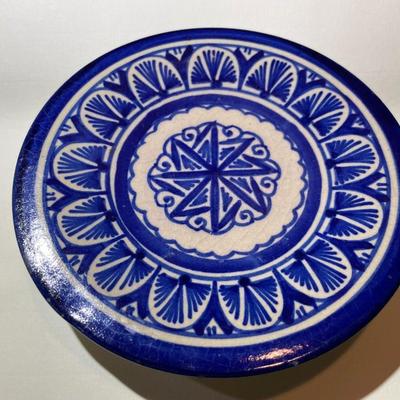 Early 19th Century Antique Moroccan Plate 5.75" in Diameter in Good Preowned Condition.