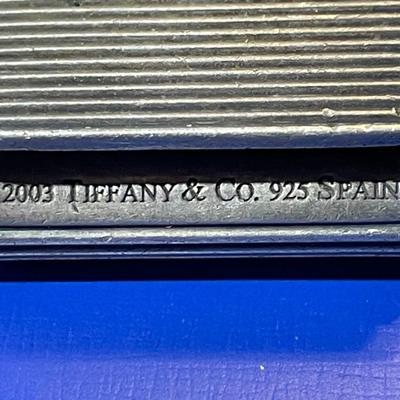 Tiffany & Co. 2003 Spain .925 Sterling Silver Very Heavy Money Clip in Good Preowned Condition.