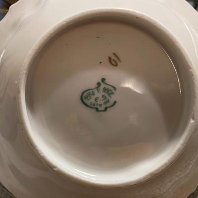 7 ES Germany Bavarian Dessert Dishes 5-1/8" Wide in Good Preowned Condition.