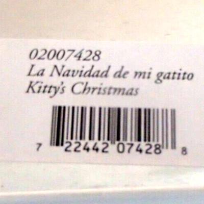 NAO Retired by Lladro 7428 "Kitty's Christmas" Cat Claying w Santa's Hat -NIB/Santa Hat Tin.