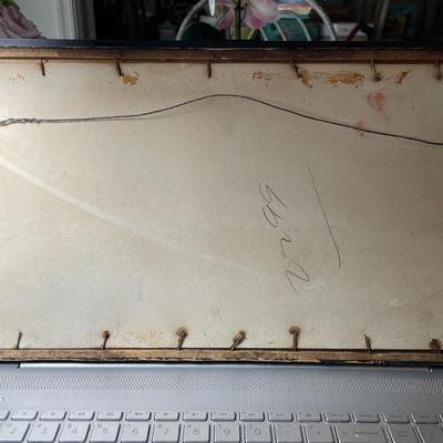 Original WW1 Era Studio Portraits of Young Boy Wearing a Sailor Suit c1914 Frame Size 8.5" x 15.5" as Pictured. (Frame a Little...