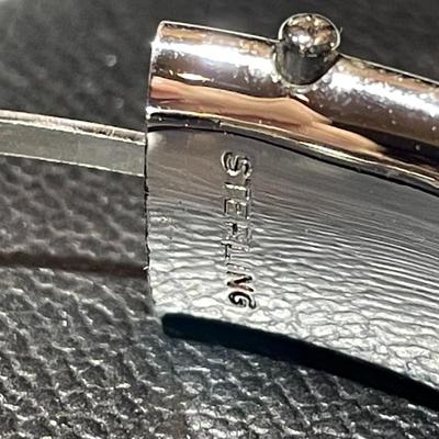 Vintage Never Worn Condition Sterling Silver .925 Standard 7" Bangle Bracelet 1/2" Wide as Pictured.