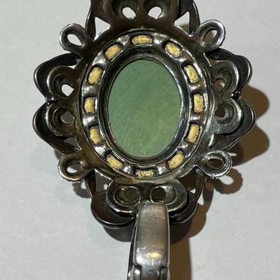 Vintage Carolyn Pollack Sterling Silver & Brass Designer Slide/Pendant in Good Preowned Condition.