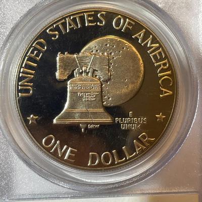 PCGS CERTIFIED 1976-S TYPE-II PROOF69 DEEP CAMEO CLAD EISENHOWER DOLLAR AS PICTURED.