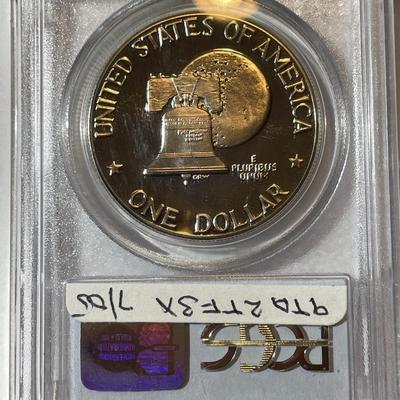 PCGS CERTIFIED 1976-S TYPE-II PROOF69 DEEP CAMEO CLAD EISENHOWER DOLLAR AS PICTURED.