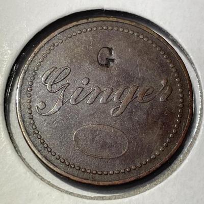 Vintage Ginger Good For 1 Pack of Cigarettes Token as Pictured.