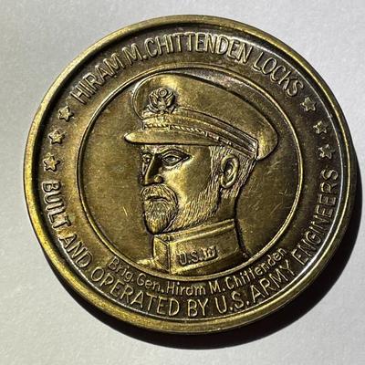 Vintage Token Medal Hiram Chittenden Locks 1967 50th Anniversary Magnolia Club in Good Condition.