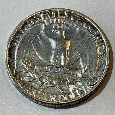 1955-P PROOF Condition Toned Washington Silver Quarter as Pictured.