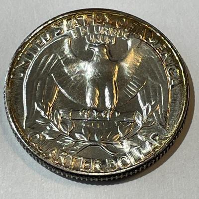 1954-P PROOF Condition Toned Washington Silver Quarter as Pictured.