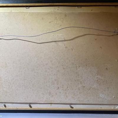 "Weaver" Signed by Constantine Kermes 1960 Woodblock Art Print 11x14" Framed as Pictured.