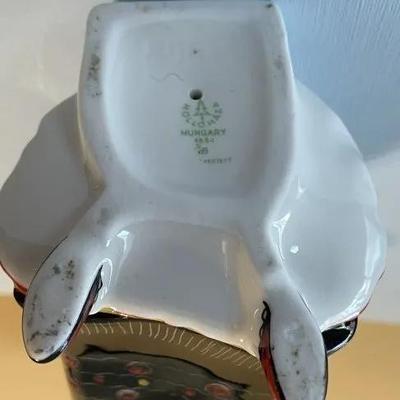 Hungarian Hollohaza Girl Sewing Figurine 9.25" Tall in VG Preowned Condition Preowned from an Estate. Very Nicely Done.