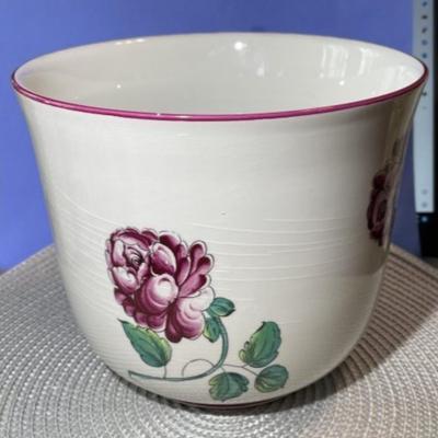 Vintage Tiffany & Co. Strasbourg Flowers Portugal Cache Pot 6.5" Tall in Good Preowned Condition.