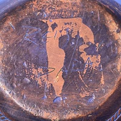 Vintage Scarce Brazil Signed Reis Para Frog Pottery Bowl 6" x 5" in VG Preowned Condition.