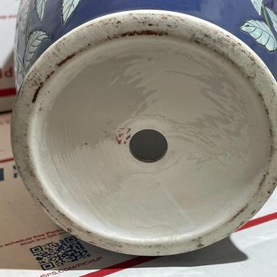 Vintage Macau Style Vase 12" Tall Ex-Lamp Made in Good Preowned Condition as Pictured.