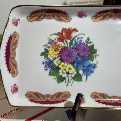 T. LIMOGES Appetizer/Bread Tray 13" Long, Made in Portugal in VG Condition.