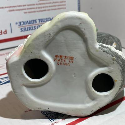 Vintage Chinese 20th Century Porcelain/Bisque Lady Figurine 12" Tall and in Good Preowned Condition.