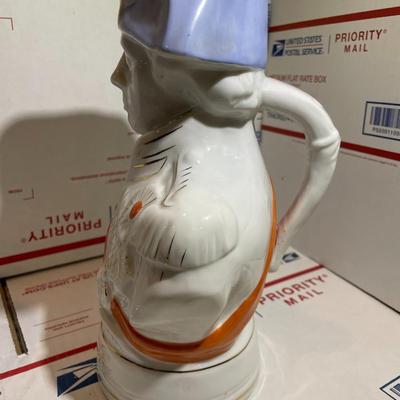 Vintage Porcelain British Admiral Lord Nelson Bank 10.25" Tall and Very Heavy in Great Condition.