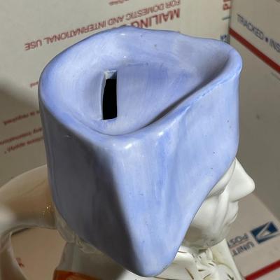 Vintage Porcelain British Admiral Lord Nelson Bank 10.25" Tall and Very Heavy in Great Condition.