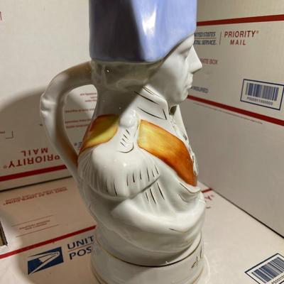 Vintage Porcelain British Admiral Lord Nelson Bank 10.25" Tall and Very Heavy in Great Condition.