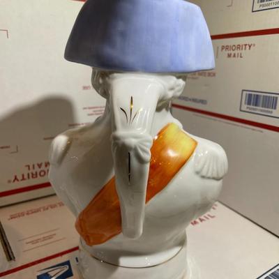 Vintage Porcelain British Admiral Lord Nelson Bank 10.25" Tall and Very Heavy in Great Condition.