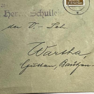 Vintage World War II German Envelope Empty in Good Preowned Condition.