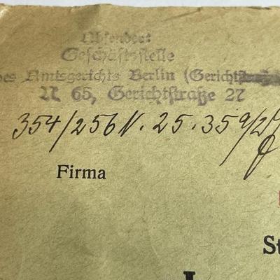 Vintage Pre-World War II German Envelope Empty in Good Preowned Condition.