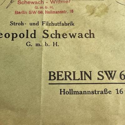 Vintage Pre-World War II German Envelope Empty in Good Preowned Condition.