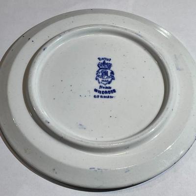 Vintage Flow Blue Plate 6.75" Diameter Royal Bonn Wildrose Germany in Good Preowned Condition.