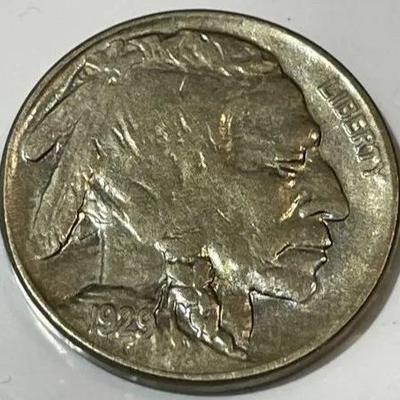 1929-P Choice AU/UNC Condition Buffalo Nickel Coin as Pictured.