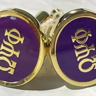 Vintage College Fraternity "Omega Psi Phi" Cufflinks in Never Worn Condition.