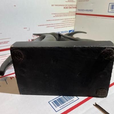 Vintage Mid-Century Modern Bronze Sculpture, "Parent & Child" Figurine 12" Wide & 11.25" Tall in Fair...