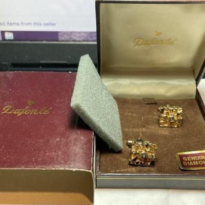 Lot of 50-Vintage Pair of 1980's Dufonte Nugget Style Real Diamond Cufflinks in Never Used Condition as Pictured. FREE Domestic...