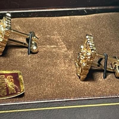 Lot of 50-Vintage Pair of 1980's Dufonte Nugget Style Real Diamond Cufflinks in Never Used Condition as Pictured. FREE Domestic...
