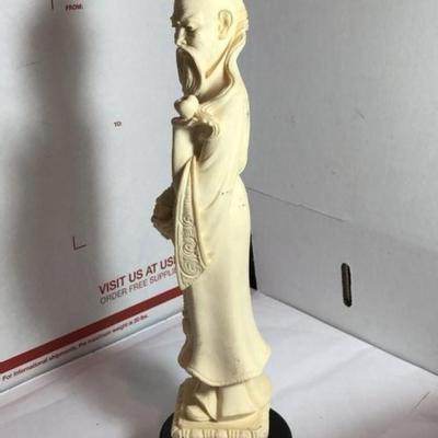 Vintage Asian Heavy Resin/Composite 10.75" Tall Figurine Preowned from an Estate.