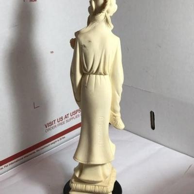 Vintage Asian Heavy Resin/Composite 10.75" Tall Figurine Preowned from an Estate.