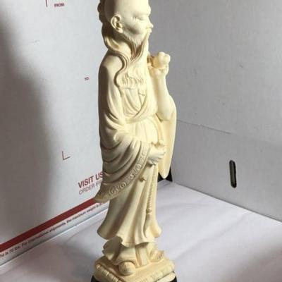 Vintage Asian Heavy Resin/Composite 10.75" Tall Figurine Preowned from an Estate.