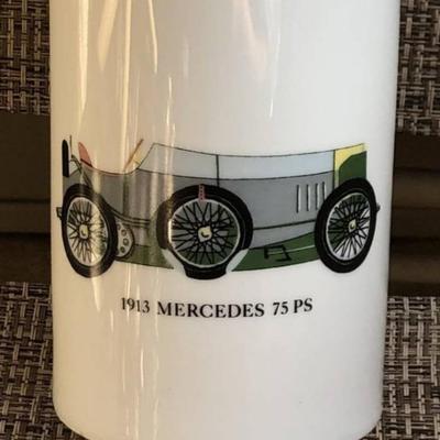 Johann Haviland Bavaria Germany 1913 Mercedes-75/PS, 1.5 Liter Ceramic 11" Tall Pitcher Preowned from an Estate.
