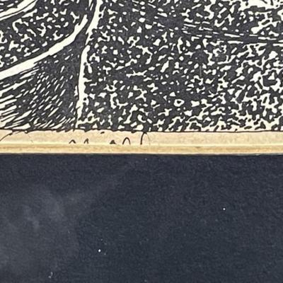 Vintage Early Signed C. Miller Limited Edition #5/200 Pots & Pans Print/Lithograph/Etching Preowned from an Estate Frame Size...